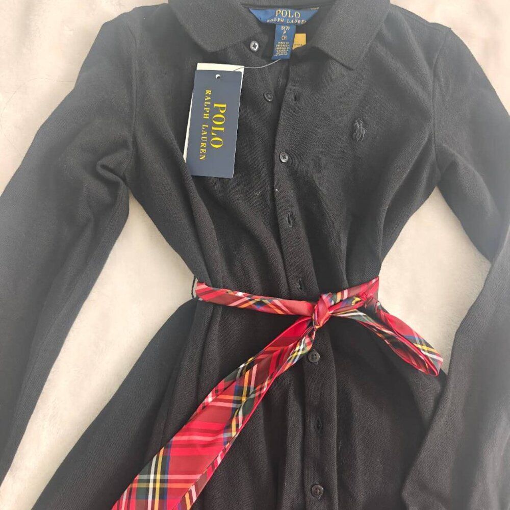 New Polo Ralph Lauren Girls Stretch Mesh Polo Dress - Picture 5 of 5